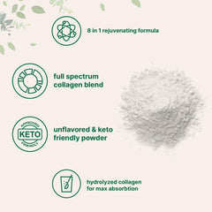 Micro Ingredients multi collagen peptides powder UAE unflavored keto friendly full spectrum hydrolyzed collagen white powder pile