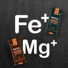 Assorted nutribar bars with Fe and Mg nutrition text