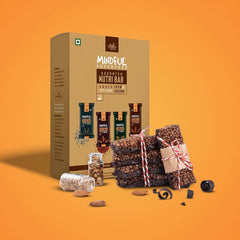 EAT Anytime Mindful Superfoods assorted Nutri Bar box with stacked chocolate oat bars almonds and jars gluten free energy bars UAE