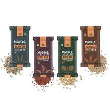 Assorted nutribar variety pack showing four bar flavors on wrappers
