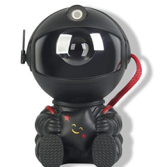 Huitich mini astronaut projector galaxy light in black with red strap and smiley face detail