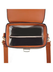 Huitich 13x8x17 cm mini bag for ladies crossbody bag with brown leather and adjustable strap