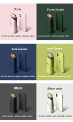 Mumzar mini sun umbrella pocket size available in various colors like Pink and Black