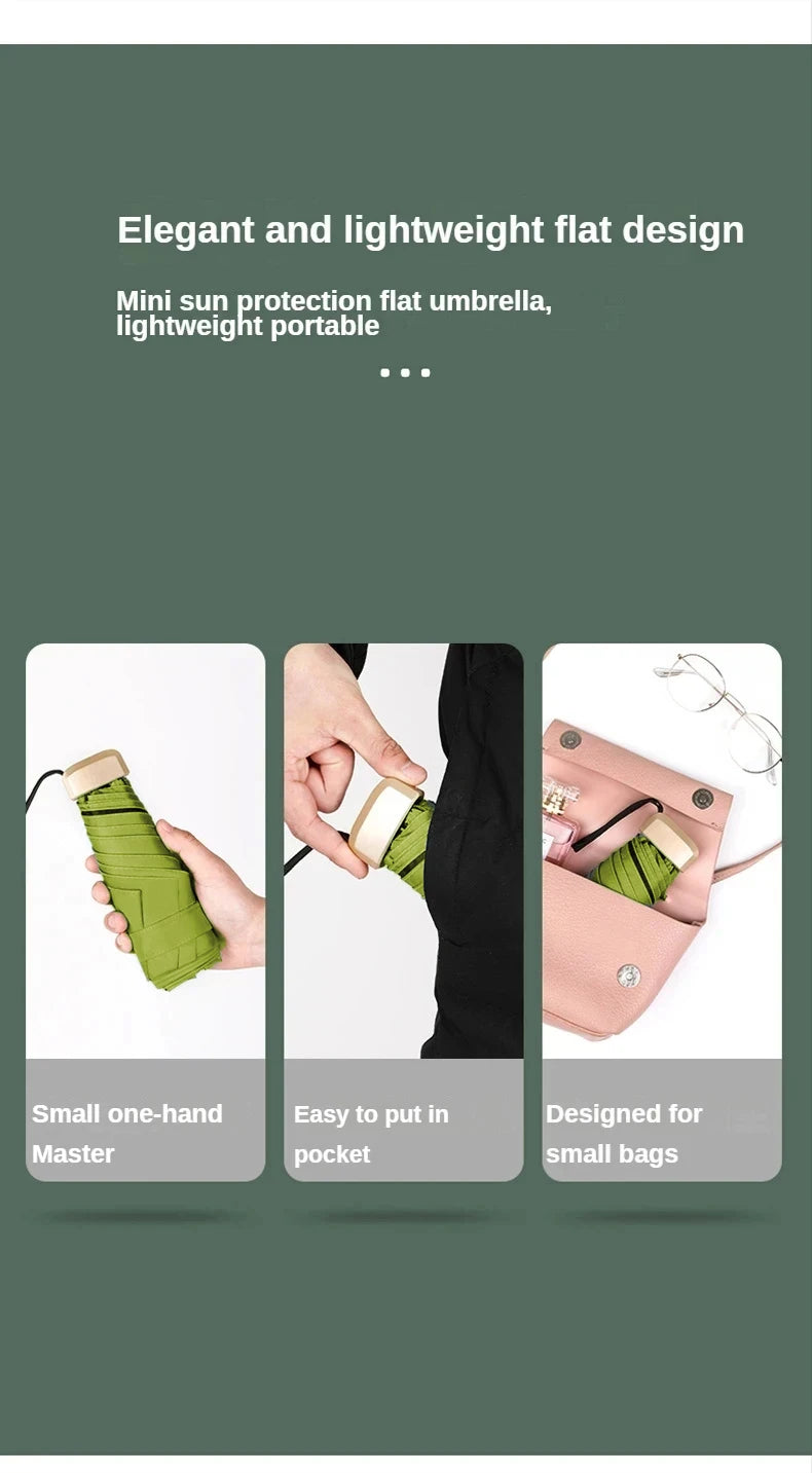 Mumzar mini sun umbrella pocket size designed for easy portability and small bag compatibility