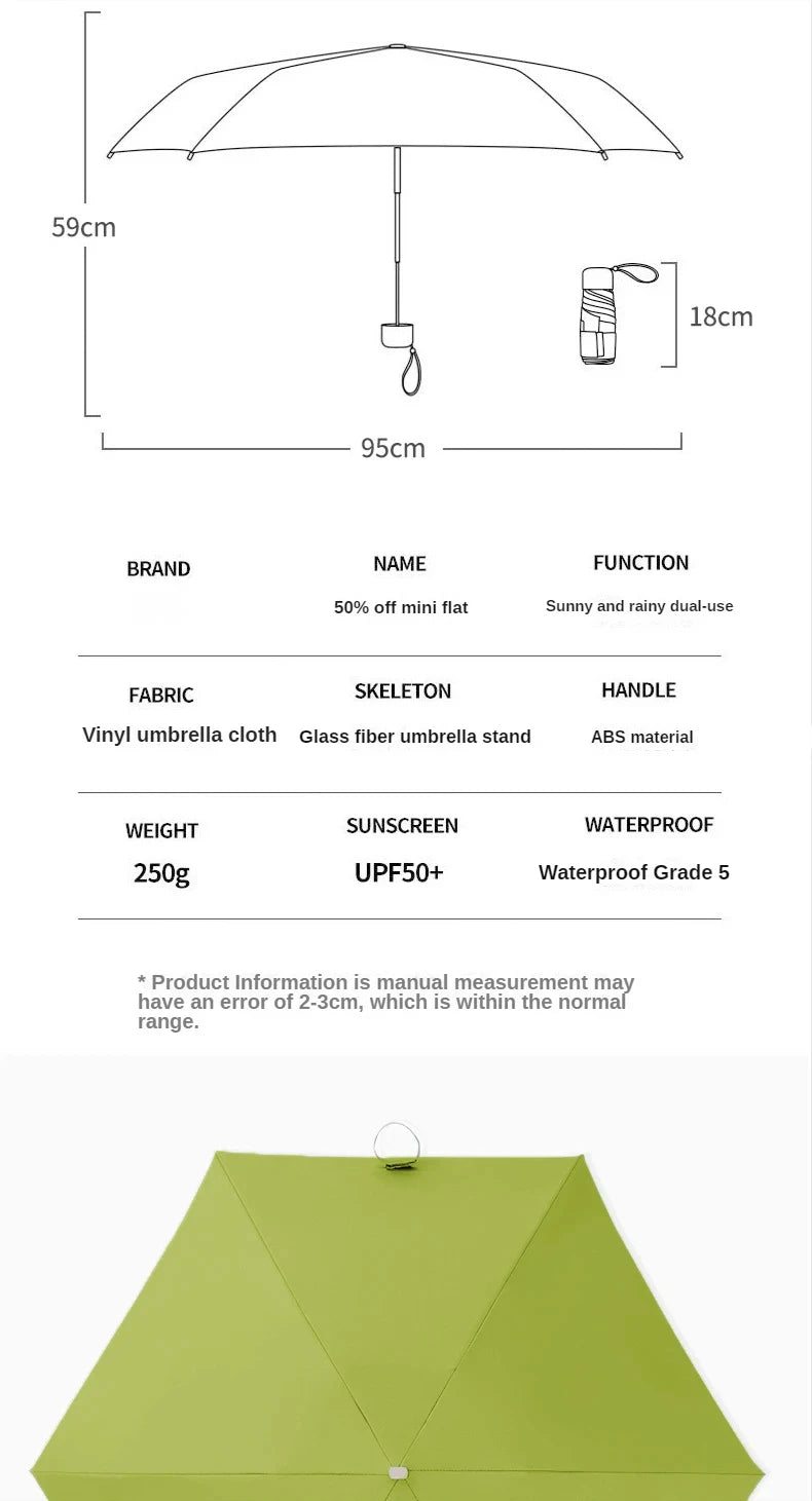 Mumzar mini sun umbrella pocket size with waterproof design and UV protection for easy carrying