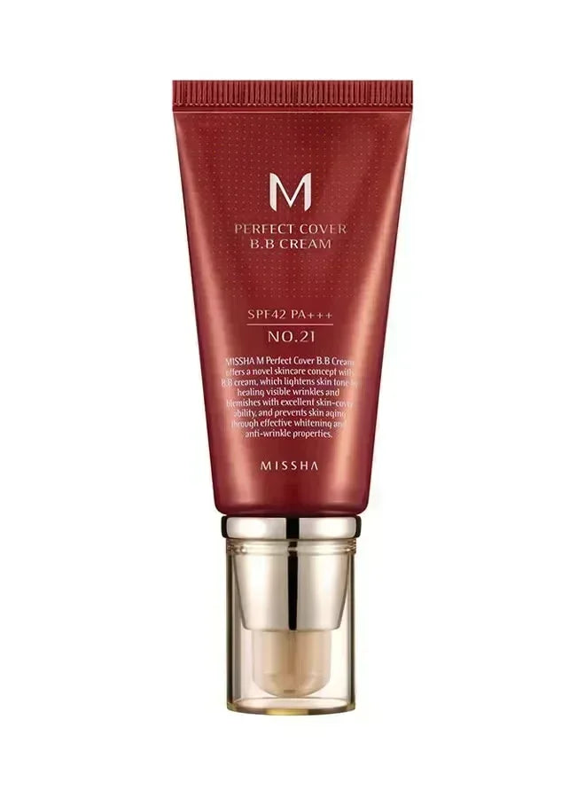 M Perfect Cover BB Cream SPF 42 PA+++ No. 21 Light Beige - Mumzar