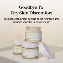 mixsoon Bean Cream deep pore and sebum control moisturizer in glass jars for hydration and moisture