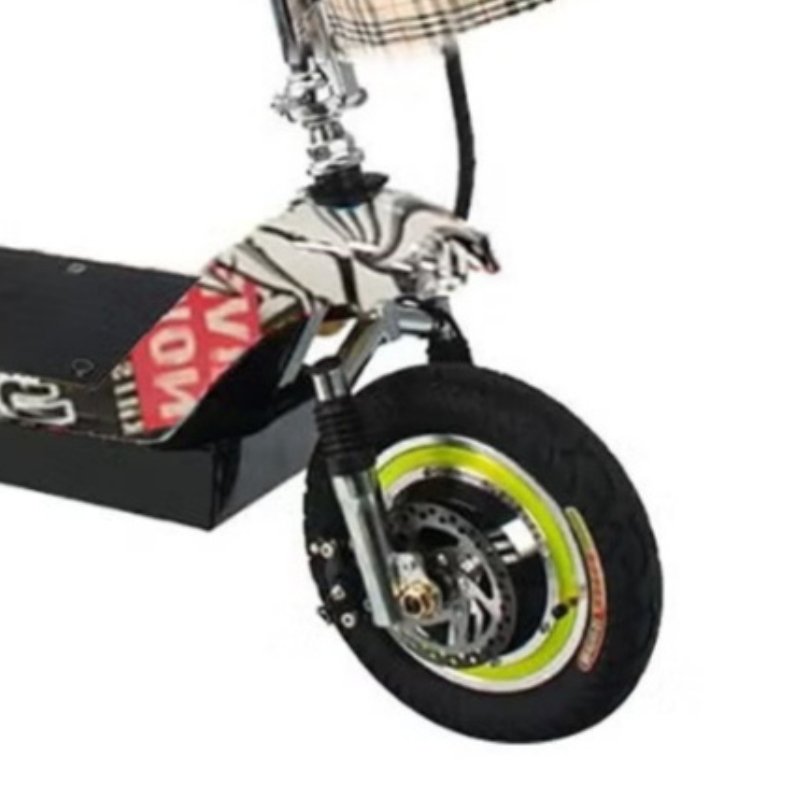 Mobility Champion Scooter With Seat And Basket For Enhanced Convenience in Black/White Graffiti Design - Lightweight Foldable Electric Scooter for Adults with Adjustable Seat, Front Basket, LED Lights, and Long Range Battery - Mumzar.com