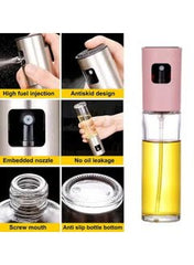 Modern Glass Olive Oil Spray Bottle & Vinegar Sprayer: Leak-Proof Design for Mess-Free Cooking - Mumzar.com
