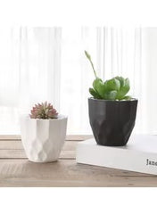Modern Minimalism Gray Plastic Planters: Sleek Style for Indoor Greenery - Mumzar.com
