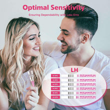 LH ovulation test strips with sensitivity reference chart for fewer errors