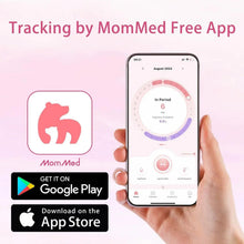 Ovulation test kit with mobile app tracking shown on a smartphone
