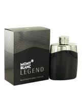 Mont Blanc Legend eau de toilette set, black bottle with silver cap and box