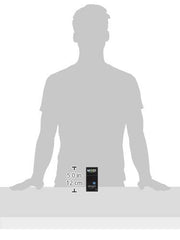 Moods all-night condoms 12 pack black retail box on table with 5 inch 12 cm size guide and silhouette