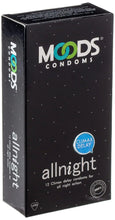 Moods condoms all night climax delay condoms box, 12 count, black packaging