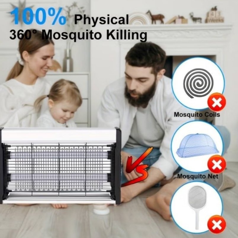 Huitich mosquito killer lamp offering mosquito control solution for large rooms with 360 degree physical killing