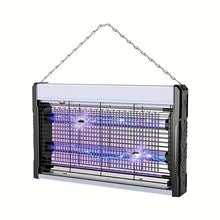 Hanging mosquito killer lamp with blue light inside front protective grid