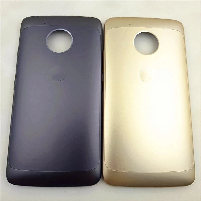 Moto G5 back cover replacement two rear housing covers in gray and gold with camera and fingerprint cutouts