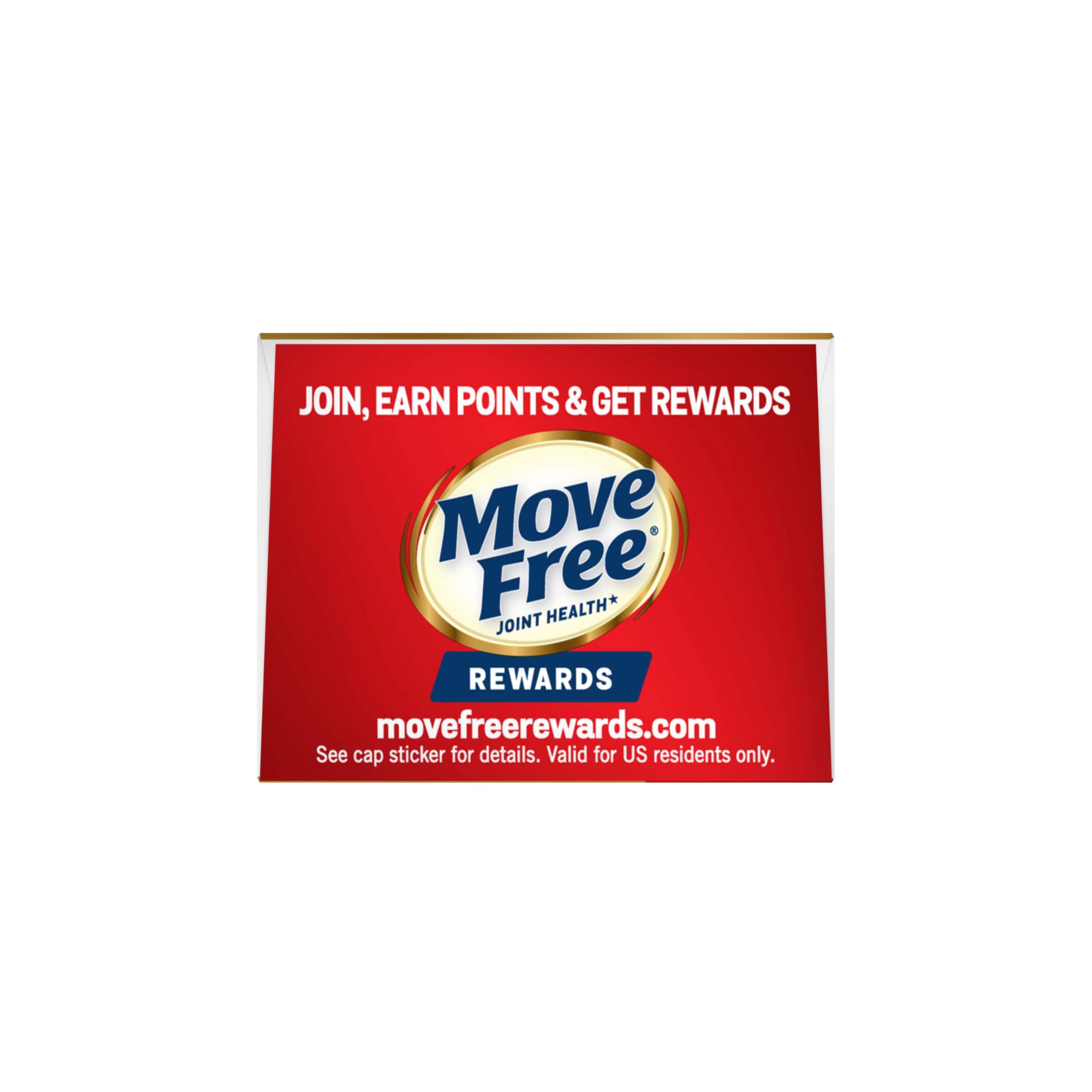 Move Free Ultra Triple Action review Move Free red rewards box with logo and movefreerewards com text