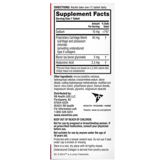 Move Free Ultra Triple Action review product Supplement Facts label showing hyaluronic acid boron collagen and sodium amounts