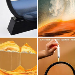 Huitich moving sand art picture showing dynamic sand flow and creative sand layering in a decorative frame