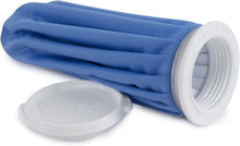Mueller 9 in blue ice bag with open white screw cap