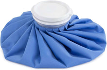 Mueller 9 in blue ice bag with white cap closed, folded bundle