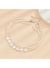 Huitich multi-layer pearl choker necklace featuring multiple strands of elegant pearls.