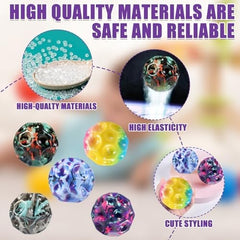 Huitich multicolor bouncing ball set showcasing high quality materials, elasticity, and cute styling