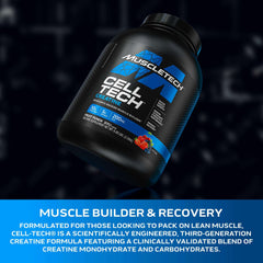 Muscletech Cell Tech tub creatine muscle builder powder fruit punch flavor for muscle recovery