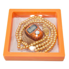 Muslim Tasbihs Set 99 Rosary Glass Worry Beads Allah Muhammad Islamic Prayer Tasbih Digital for Religion Eid Ramadan Gift - Mumzar.com