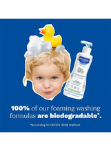 Child with Mustela gentle cleansing gel pump bottle, 500 ml