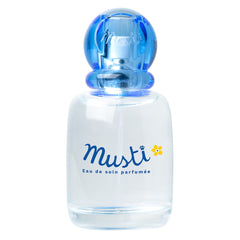 Mustela perfume for babies in clear bottle with blue cap from Visit the Mustela Store