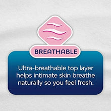 Breathable top-layer sanitary pad design with comfort moisture icon