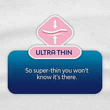 Ultra thin sanitary pad label with up-and-down comfort arrows