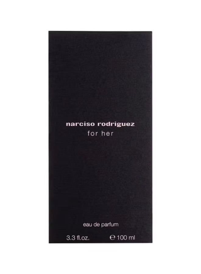 Narciso Rodriguez perfume for her 100ml in sleek black packaging for a luxurious fragrance experience