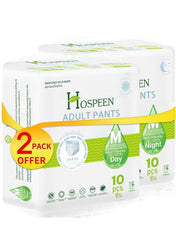 Hospeen Adult Diaper Pants Medium UAE, 2-pack for day and night convenience and comfort