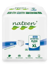 nateen Flexi XL maxi pull-up adult diapers, white package view