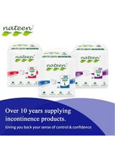 pack of nateen Flexi pull-up adult diapers in white with XL and L packs shown