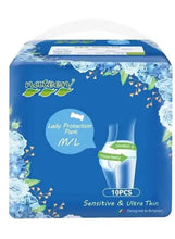 Disposable period protection pull-up pants, M/L, 10-count pack
