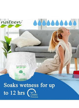 Disposable period protection pull-up pants, M/L, shown being worn