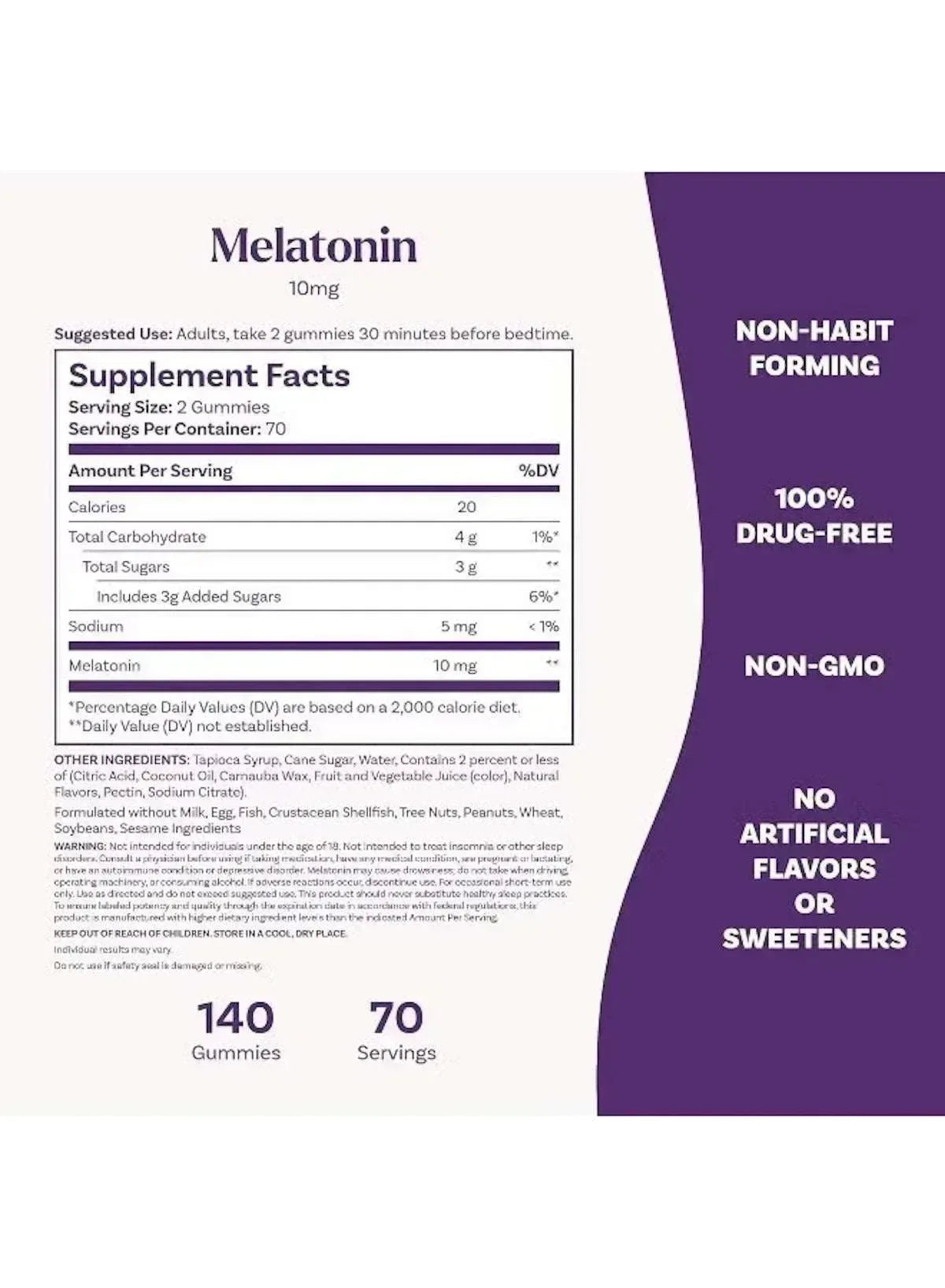Melatonin Strawberry Flavor 10mg – 140 Gummies (Packaging May Vary) - Mumzar