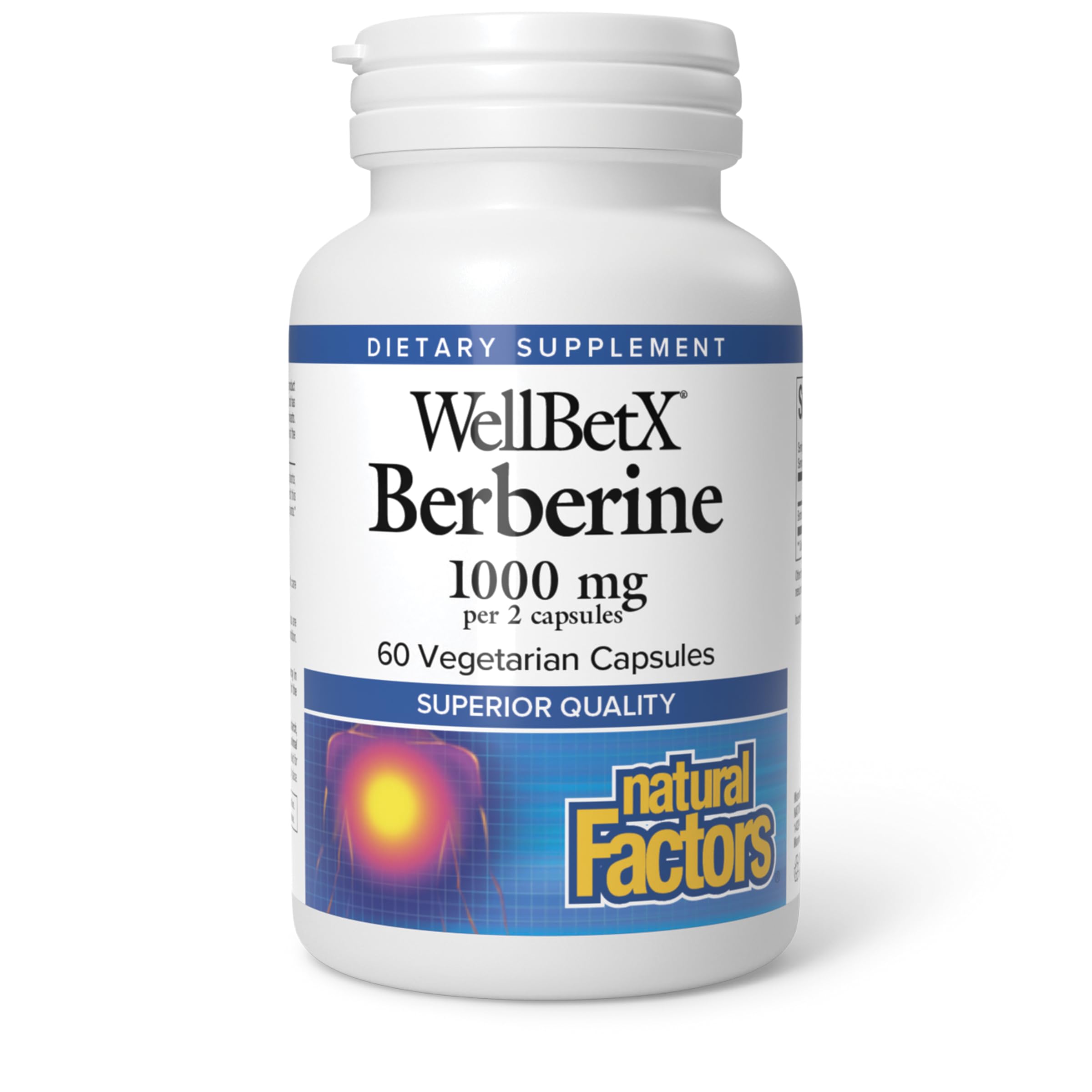 Natural Factors WellBetX Berberine Supplement 1000 mg in a bottle of 60 vegetarian capsules for health in UAE