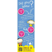 Vitamin D3 mini drops carton with 'Did you know?' infographic and icons