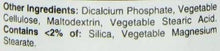 Folic acid supplement ingredient list: cellulose and magnesium stearate