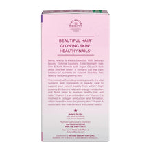 Nature's Bounty softgels box back with Beautiful Hair, Glowing Skin, Healthy Nails