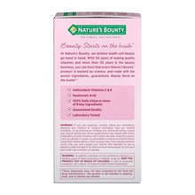 Nature's Bounty softgels box back with Beauty Starts on the Inside text