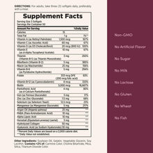 Supplement Facts panel on Nature's Bounty Hair, Skin & Nails softgels box