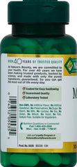 Nature's Bounty magnesium tablets green supplement bottle back label with benefits and non GMO info