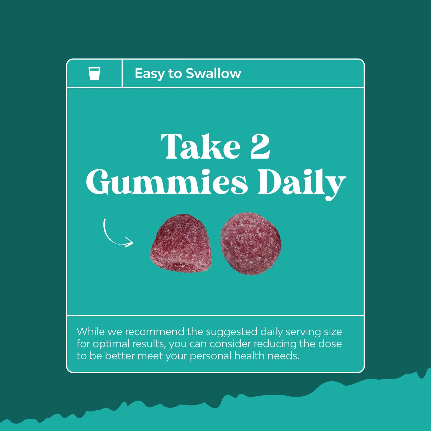 Natures Craft supplement label showing two purple gummies with Take 2 Gummies Daily instruction magnesium gummies for sleep